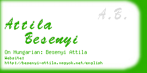 attila besenyi business card